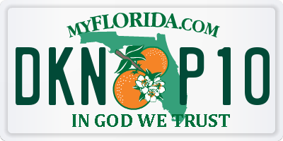 FL license plate DKNP10