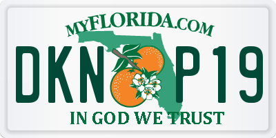 FL license plate DKNP19