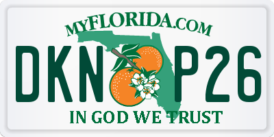 FL license plate DKNP26