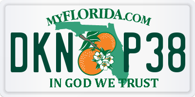 FL license plate DKNP38