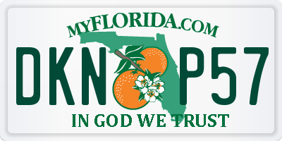 FL license plate DKNP57