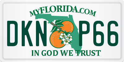 FL license plate DKNP66