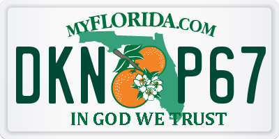 FL license plate DKNP67