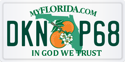 FL license plate DKNP68