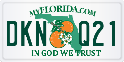 FL license plate DKNQ21