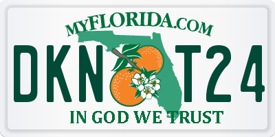 FL license plate DKNT24