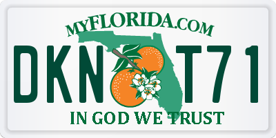 FL license plate DKNT71