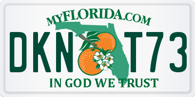 FL license plate DKNT73