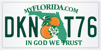 FL license plate DKNT76