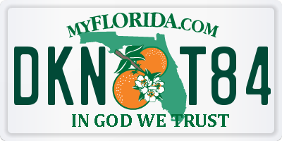 FL license plate DKNT84