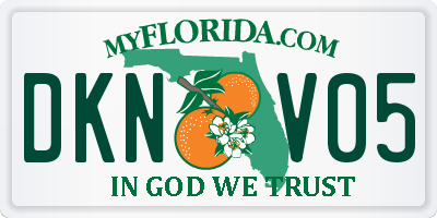 FL license plate DKNV05