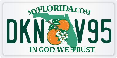 FL license plate DKNV95
