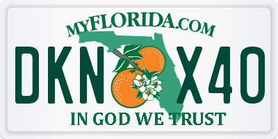 FL license plate DKNX40