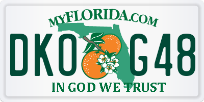 FL license plate DKOG48