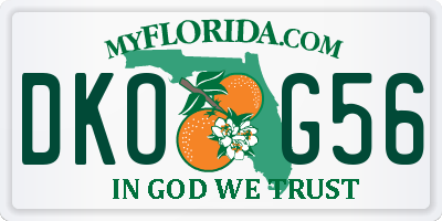 FL license plate DKOG56