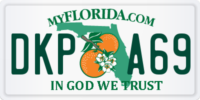 FL license plate DKPA69