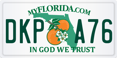 FL license plate DKPA76