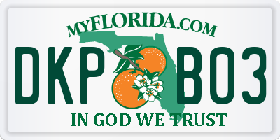FL license plate DKPB03