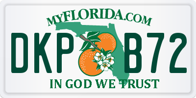 FL license plate DKPB72
