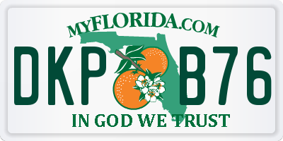 FL license plate DKPB76
