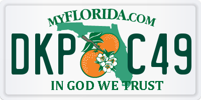 FL license plate DKPC49