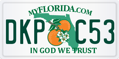 FL license plate DKPC53