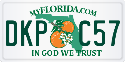 FL license plate DKPC57