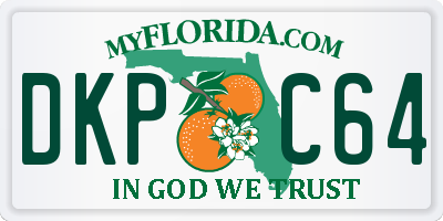 FL license plate DKPC64