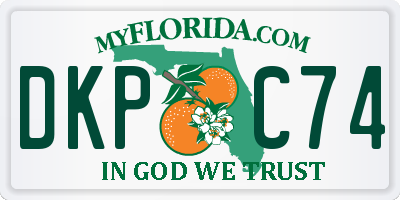 FL license plate DKPC74