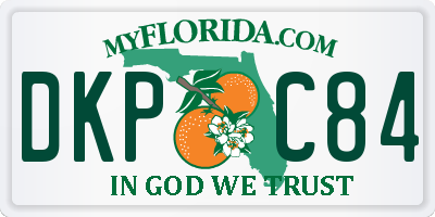 FL license plate DKPC84