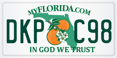 FL license plate DKPC98