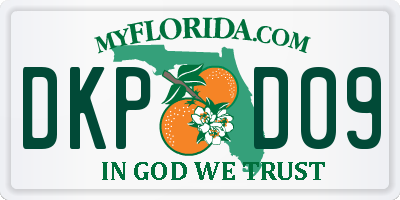 FL license plate DKPD09