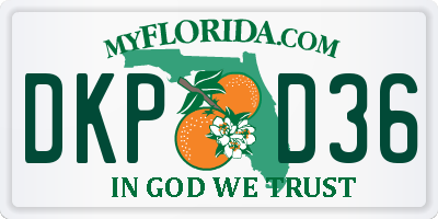 FL license plate DKPD36