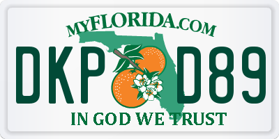 FL license plate DKPD89