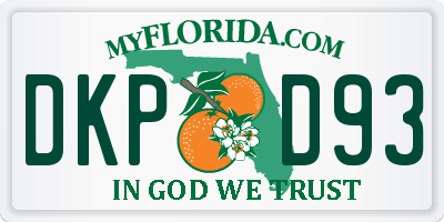 FL license plate DKPD93