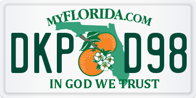 FL license plate DKPD98