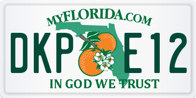 FL license plate DKPE12