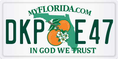 FL license plate DKPE47