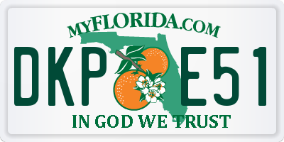 FL license plate DKPE51