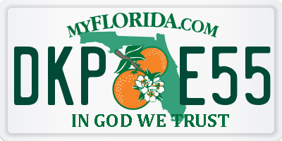 FL license plate DKPE55