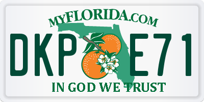 FL license plate DKPE71