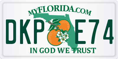 FL license plate DKPE74