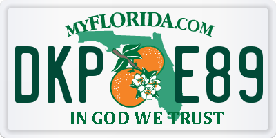 FL license plate DKPE89