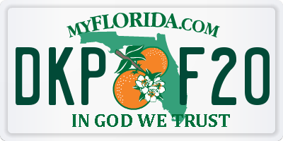 FL license plate DKPF20