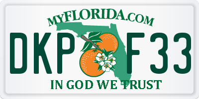 FL license plate DKPF33
