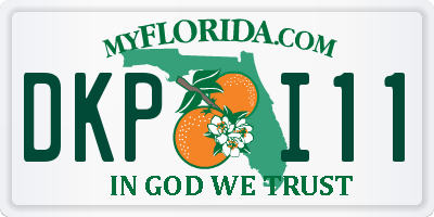 FL license plate DKPI11