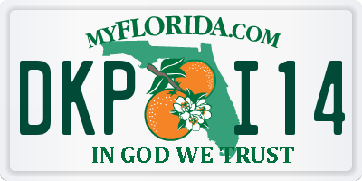 FL license plate DKPI14