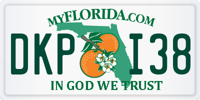 FL license plate DKPI38