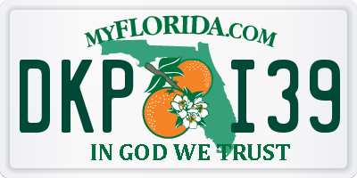 FL license plate DKPI39