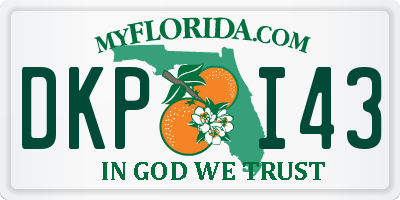 FL license plate DKPI43